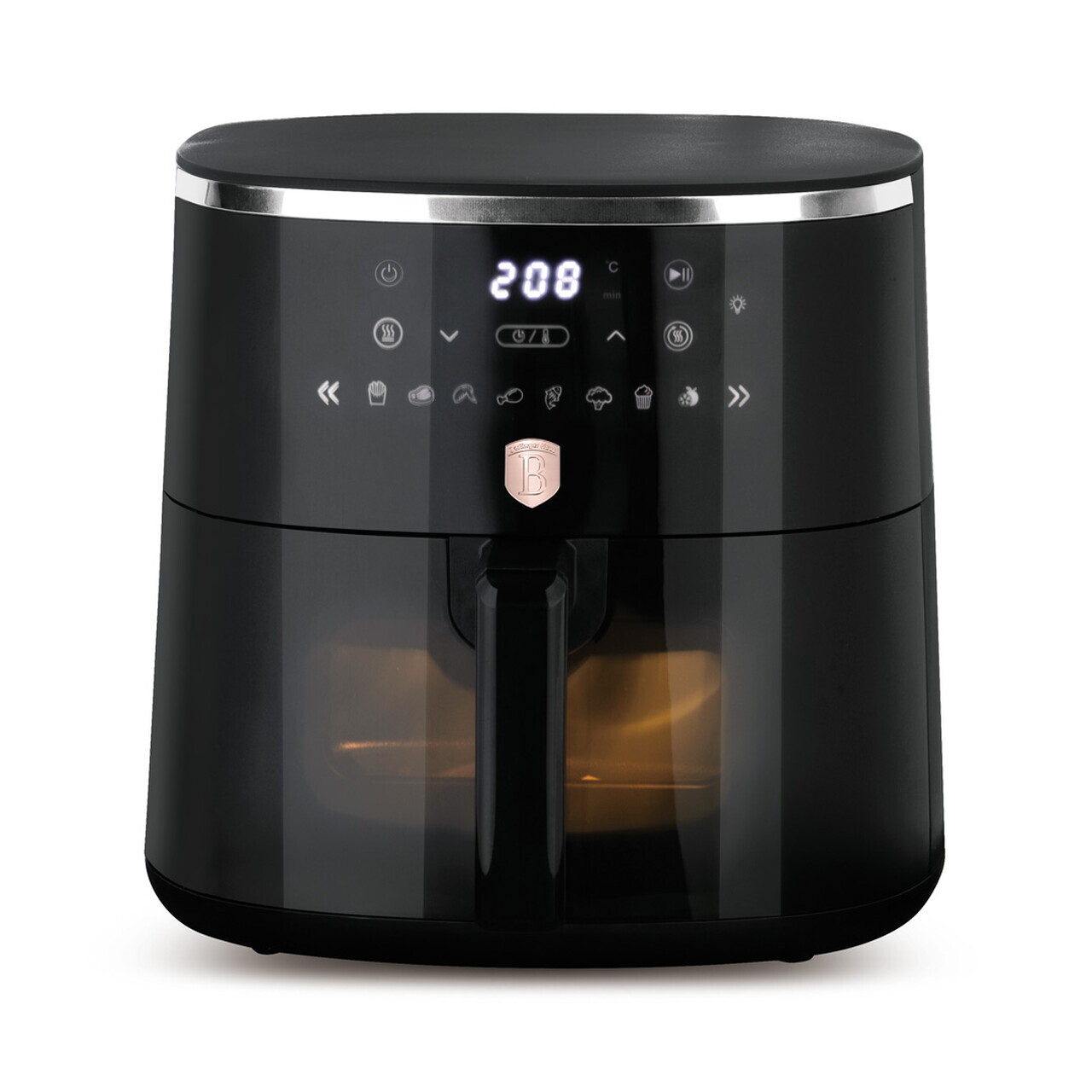 Friteuza cu aer cald si fereastra Berlinger Haus, Black Rose, 36.3x29.1x28 cm, 6.15 L, 1450W-1750W, negru - imagine 5